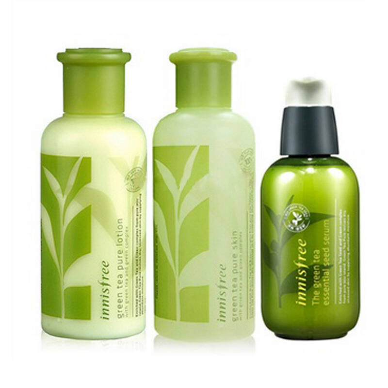 悦诗风吟innisfree套装 绿茶精萃水乳精华三件套装