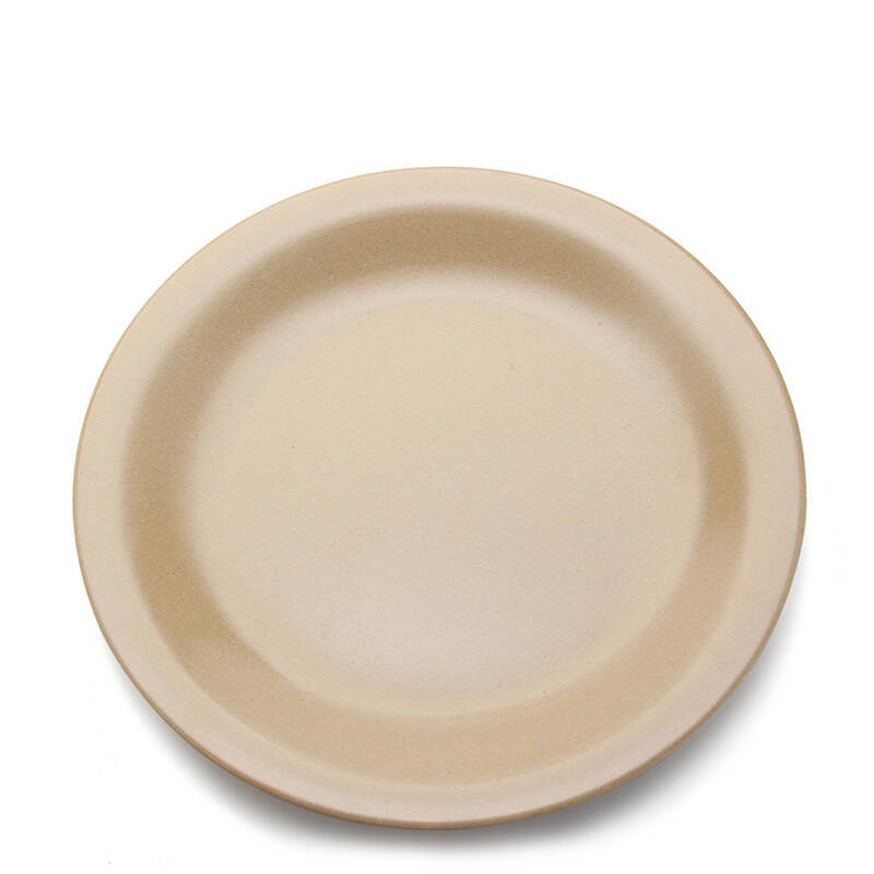 壳氏唯 环保稻壳植物纤维 圆形餐盘 多规格 绿色环保材质 大盘