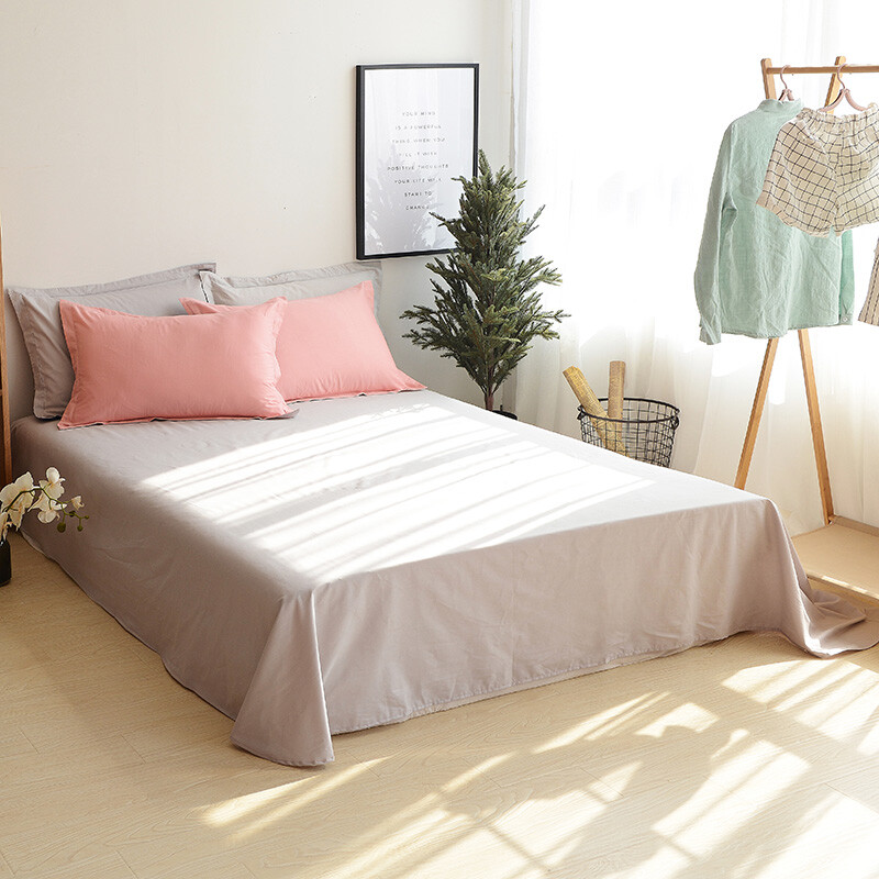 百富帝(byford)双人纯棉床单40支斜纹印花全棉床单单件250*250cm 米色