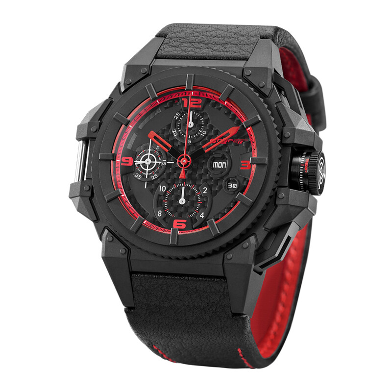 snyper one yellow/red瑞士男士腕表军表风防水机械表