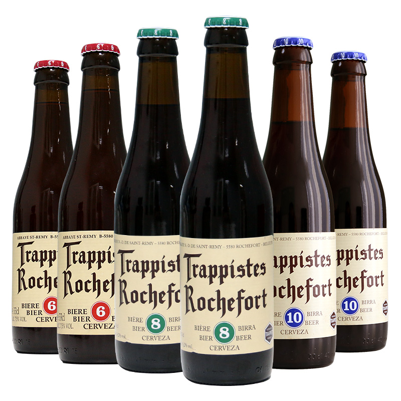 比利时原装进口，Rochefort 罗斯福 6号/8号/10号 修道院精酿啤酒 330ml*6瓶*2箱