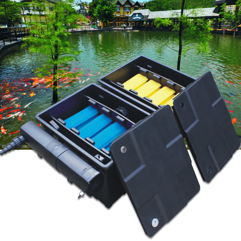 森森鱼池过滤器水池生化过滤桶鱼池过滤系统cbf cbf-350六立方内
