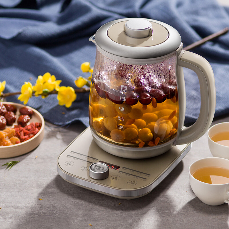 小熊(bear)养生壶全自动玻璃加厚电热水壶花茶壶煮茶器黑茶煮茶壶多