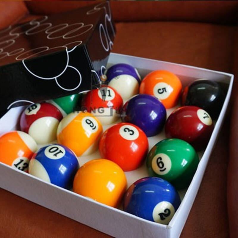 黑八台球/16彩小美/2号台球子/台球用品 国际标准52.5mm直径