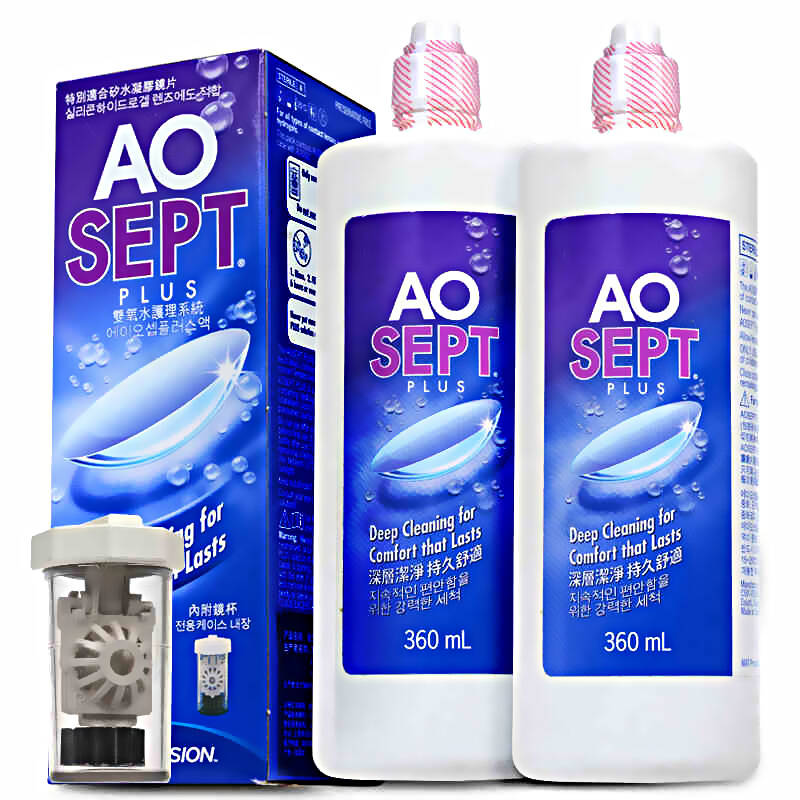 视康隐形眼镜护理液 洁镜双氧水 360ml*2