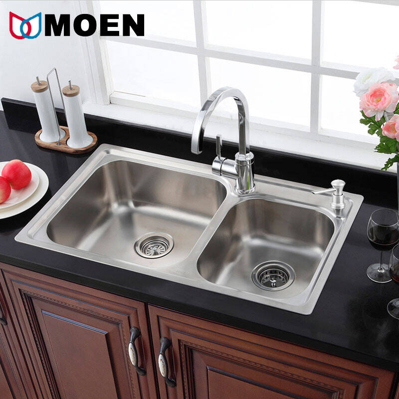 摩恩(moen)水槽双槽龙头套餐29106sl/23302sl洗菜盆