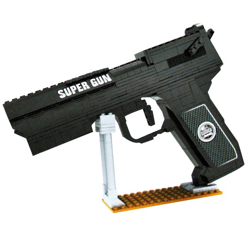 奥斯尼 积木拼插玩具 超级军备系列 手枪 沙漠之鹰 373块积木 p22512