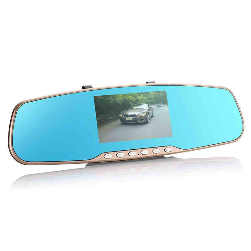 京华cvr801r 后视镜双镜头汽车载行车记录仪 超高清夜视带停车监控