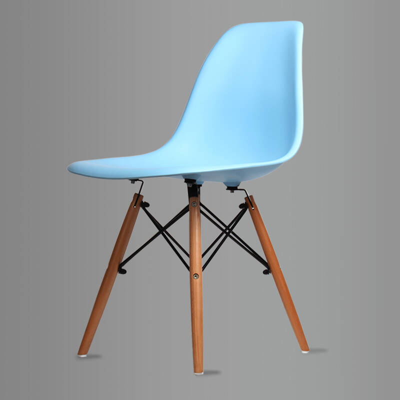 百思宜 伊姆斯扶手靠背塑料电脑椅子 伊姆斯椅蓝色返现10元