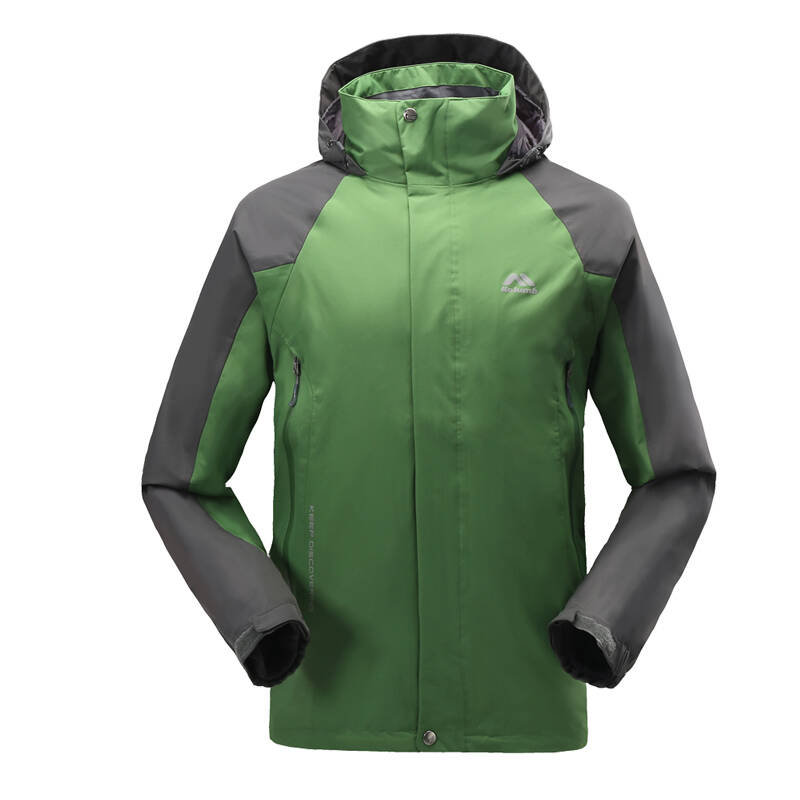 kolumb哥仑步2015年新款男两件套三合一套绒冲锋衣 哥伦布11797 中绿