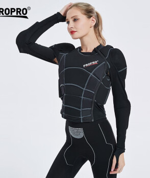 PROPROBA-002内穿式滑雪护甲衣防摔护具柔软贴合舒适装备黑色XL
