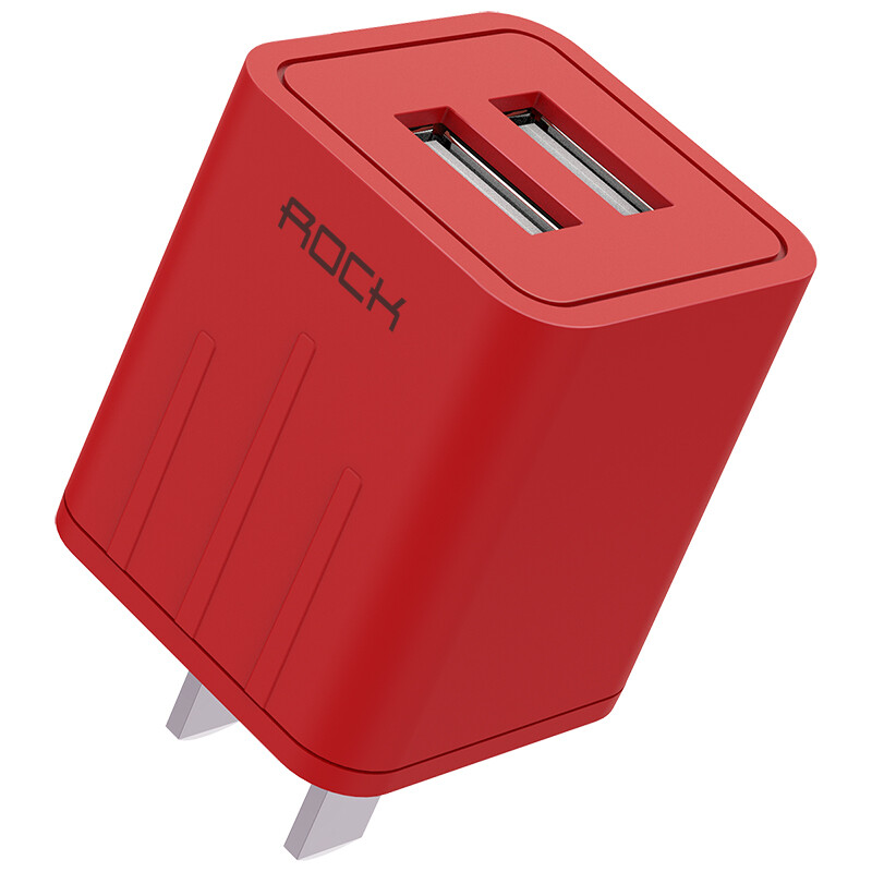 洛克(rock)双口usb充电器/头 苹果数据线iphonex/10/8plus/7/6s/se/5