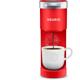 KEURIGK-Mini 咖啡机，单份 K-Cup 豆荚咖啡冲泡器，6 至 12 盎司。快速新鲜冲泡 节能 火红色