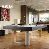 赛特【BVM】台球桌标准成人家用桌球台美式黑八花式九球高端二合一 7尺