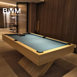 芝加哥【BVM】台球桌标准成人家用桌球台美式黑八花式九球高端二合一 7尺