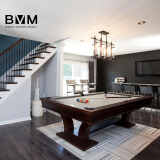 波塞冬【BVM】台球桌标准成人家用桌球台美式黑八花式九球高端二合一 9尺