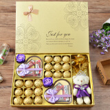 德芙（Dove）巧克力礼盒装520情人节女神节礼物女生日礼物创意公司团购浪漫礼 金色心心相印礼盒