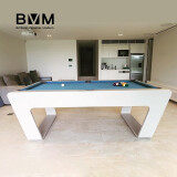 BVM雅阁-白【BVM】台球桌标准成人家用美式黑八花式九球桌球台 8尺