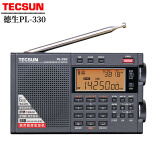 德生（Tecsun） PL-330全球波段锂电池收音机液晶显示半导体数字操控同步检波定时开关机（含电池+耳机）