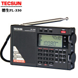 德生(Tecsun)PL-330全波段收音机老人调频立体声SSB同步检波专用高考大学四六级英语听力四级考试充电半导体