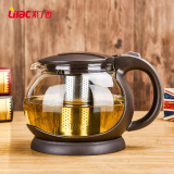 紫丁香 1.5L高硼硅加厚耐热玻璃功夫茶具泡茶壶自动翻盖带底座茶壶S45
