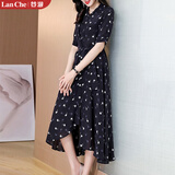婪澈衬衫连衣裙21夏季新款女装法式气质ol设计感腰系带印花碎花中长款连衣裙夏藏青色 尺码m至3xl M 图片价格品牌报价 京东