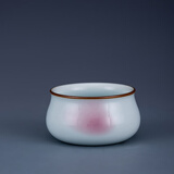 银阔蟠龙 圆融杯 钧瓷 包银 足银999 高档伴手礼 主人杯  圆融钧瓷杯