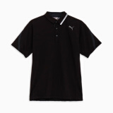 彪马（PUMA）高尔夫服装男士T恤翻领休闲舒适短袖上衣2024新款 62760101 黑色 S