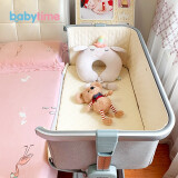 Babyknows婴儿床折叠拼接大床可移动新生儿童便携式多功能宝宝小bb床 常规单层升级款【5件套】