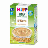 喜宝（HiPP）德国欧盟有机婴幼儿米糊谷物麦片米粉辅食 5种谷物粉 200g 1盒 效期至24-12