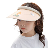 MAXVIVI 遮阳帽儿童 防晒帽大檐空顶太阳帽子男童女童卡通夏季薄款宝宝遮阳帽BMZ023012 米色