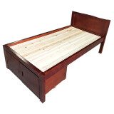 百年顺风（Smoothly Century） 百年顺风实木床单层床宿舍床单人床公寓床宿舍床 红色 配套棕垫