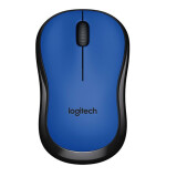 罗技（Logitech）  M220轻音鼠标 无线鼠标 对称鼠标 带无线微型接收器办公鼠标 M220 蓝色