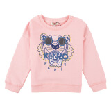 高田贤三 KENZO KIDS 奢侈品童装 女童粉色棉质虎头图案卫衣 KN15108 33 4A/4岁/104cm