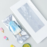 德立加厚雪糕包装袋自制棒冰家用冰棒冰棍食品一次性透明塑料机封袋子 银色字母雪糕袋 100只