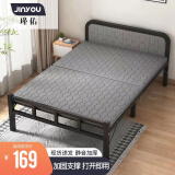 瑾佑(免安装)折叠床单人床午休床便携家用陪护床硬板床简易床BGC851 软包床头加固款宽0.8米