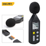 得力（deli） 噪音计 手持式高精度分贝仪 噪音测试仪家用工地办公环境检测仪 DL333202噪音计(升级款)