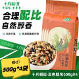 十月稻田 五色糙米500g 低脂高膳食纤维 杂粮红米黑米糙米 500g*4袋