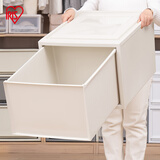 爱丽思（IRIS）衣柜衣服收纳箱塑料抽屉式玩具收纳盒整理箱衣服柜子储物箱百纳箱 【米白46L*单个装】面宽35*45*30cm