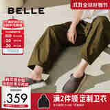 百丽网面透气洞洞鞋男25夏季厚底包头凉拖A1941BH5 卡其色 42 (260mm)