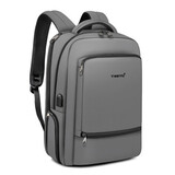 tigernu电脑包双肩包防盗出差旅游男士商务休闲15.6吋学生书包大容量背包 深灰色