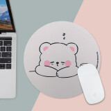 镭拓（Rantopad）HY1 加厚可爱女生卡通办公电脑滑鼠垫电竞游戏创意圆垫 大号圆垫瞌睡熊
