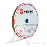 威扣（VELCRO）缝纫型魔术贴服饰鞋帽经典钩毛尼龙搭扣尼龙搭扣粘扣带缝纫型 单面：2.5cm宽 白色毛面25米整卷