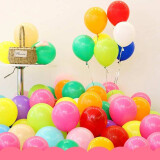 孩派（HihgParty）生日气球装饰结婚开业表白生日聚会布置用品100只装加厚亚光气球 混色100个