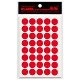 米标（HLABEL） 彩色不干胶圆形标签贴纸 色标分类标记标识贴自粘性16mm 12色可选 红色378