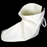 雨靴专用棉布双层矿工袜子煤矿下井下袜子牛仔布劳动布低筒中筒高筒保暖脚套劳保鞋套 低筒白布袜一双