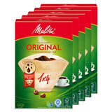美乐家（melitta）德国Melitta美乐家咖啡滤纸包 原木原装进口手冲滴漏咖啡壶过滤纸 1X4醇香40片X5盒（8至12杯）