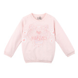 KENZO KIDS 高田贤三 奢侈品童装 女童淡粉色棉质虎头刺绣长袖卫衣 KM15003 32 3A/3岁/98cm