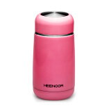 希诺（HEENOOR）不锈钢保温杯女士可爱真空杯子 糖果色时尚创意便携学生水杯 粉红色 XN-5635 320ML