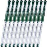 uni 三菱日本中性笔UM-151签字笔  财务用笔 墨绿色0.38mm 10支装